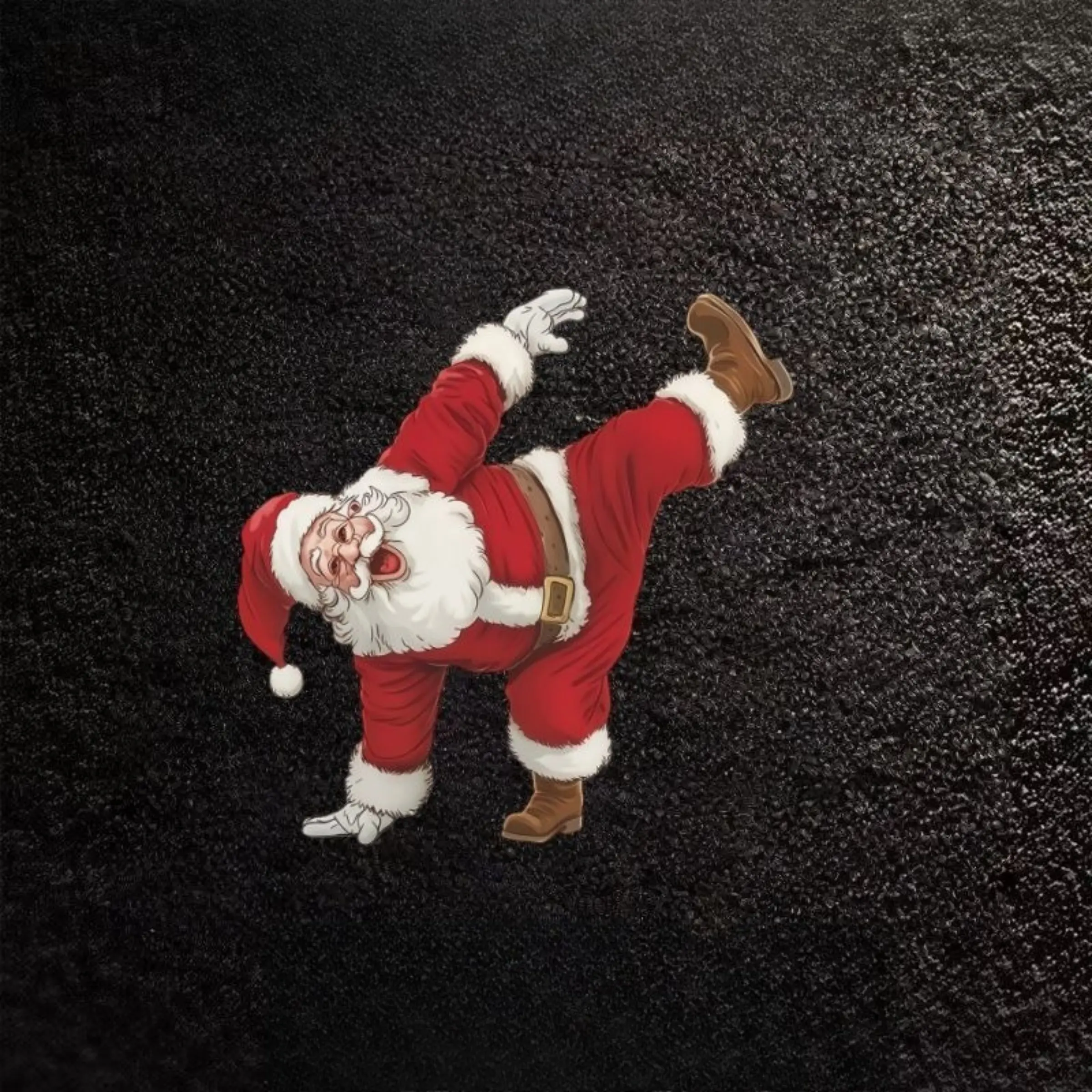 1 piece, Christmas cute funny inverted Santa car sticker, vinyl waterproof and sunscreen, suitable for car rear glass, body, rear, fuel tank cover, motorcycle, electric vehicle personalized creative decorative sticker