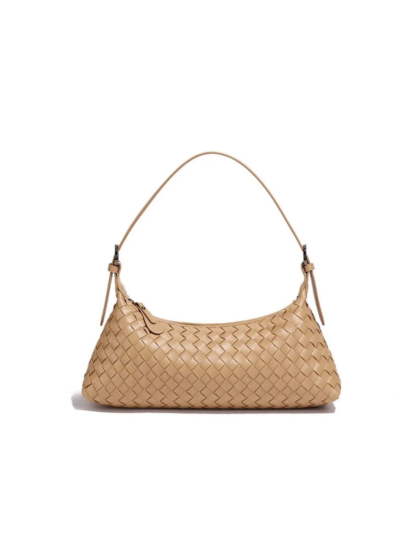 New Handmade Woven Women's Bag, Fashion Crescent Moon Crossbody Bag, Luxury Lightweight Shoulder Bag, Versatile Woven Female Bag