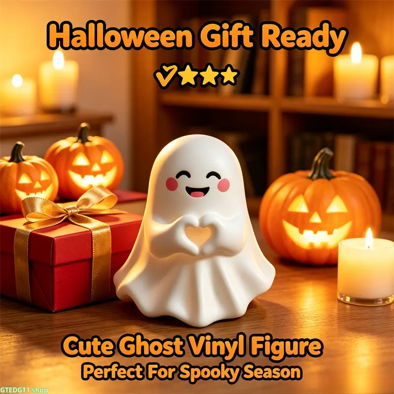 Cute Ghost Ornament with Personality, Quirky Plastic Halloween Decoration for Indoor/Outdoor Porch & Home Decorating homedecor