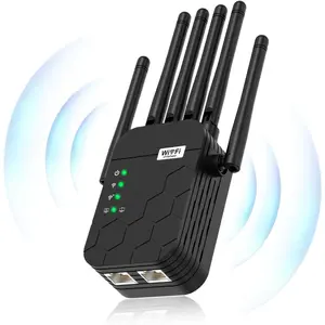 2026 WiFi Extender Signal Booster,  Band 5.8GHz&2.4GHz, 6X , WiFi Booster Covers Up to 13880 Sq.ft, 1200M WiFi Repeater with Ethernet Port, Connects 100+ Devices, -tap Setup