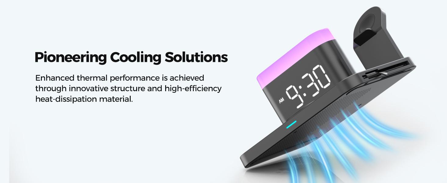 Wireless Charging Station,5 in 1 Multiple Charger Stand with Alarm Clock,7 Night Light,Mag-Safe Charging Dock for iPhone 17 16 15 14 13 12 Pro Max Plus,Apple Watch 11/10/9/8,for Airpods,Bedroom Wireless Charging Station,5 in 1 Multiple Charger Stand with Alarm Clock,7 Night Light,Mag-Safe Charging Dock for iPhone 17 16 15 14 13 12 Pro Max Plus,Apple Watch 11/10/9/8,for Airpods,Bedroom