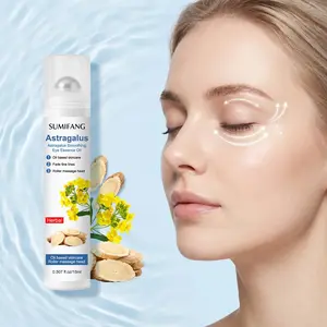 SUMIFANG Astragalus Smoothing Eye Oil 15ml – Herbal essential oil + 3-roller applicator – Smoothes and hydrates the eye area – Targets under-eye and crow's feet areas – Suitable for sensitive and puffy skin