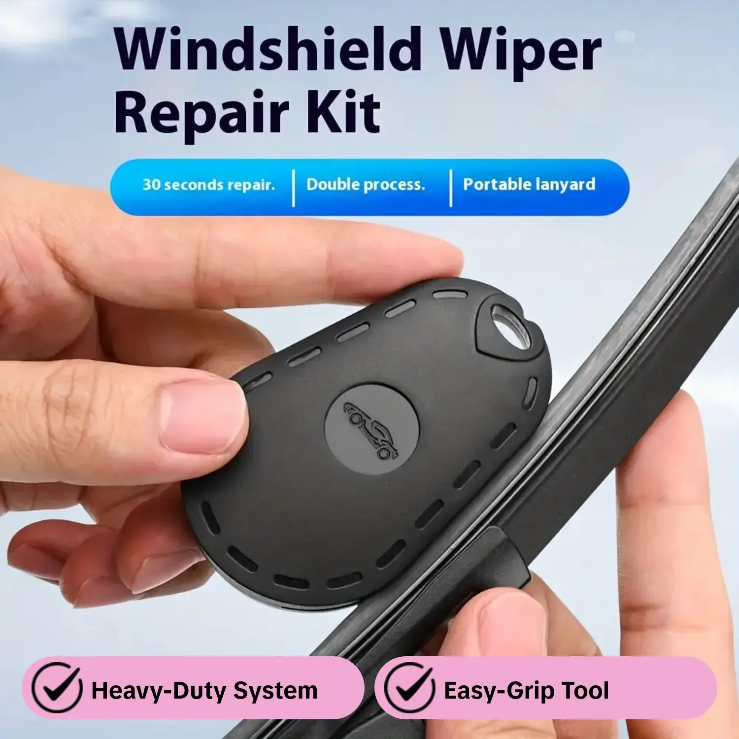 Wiper Repair Kit with Heavy-Duty Rain Wiper Refill System, Compact Tool for Car & Truck Windshield Wiper Blade Maintenance, Visibility Enhancer, Compatible with Most Vehicles, Cost-Effective Auto Repair Solution, Automotive Maintenance Tools