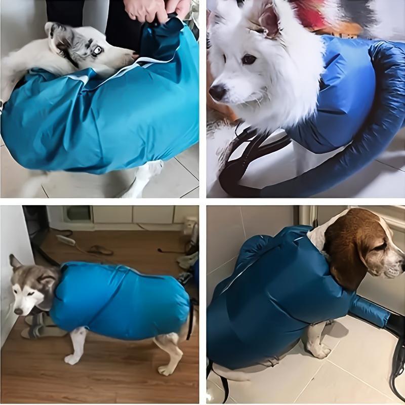 Quick Hands-Free Pet Drying Bag - Dog Cat Rabbit Bath Grooming | Fast 5-10 Min Drying, Anti-Hair Flying, Portable Foldable Design for All Pet Sizes