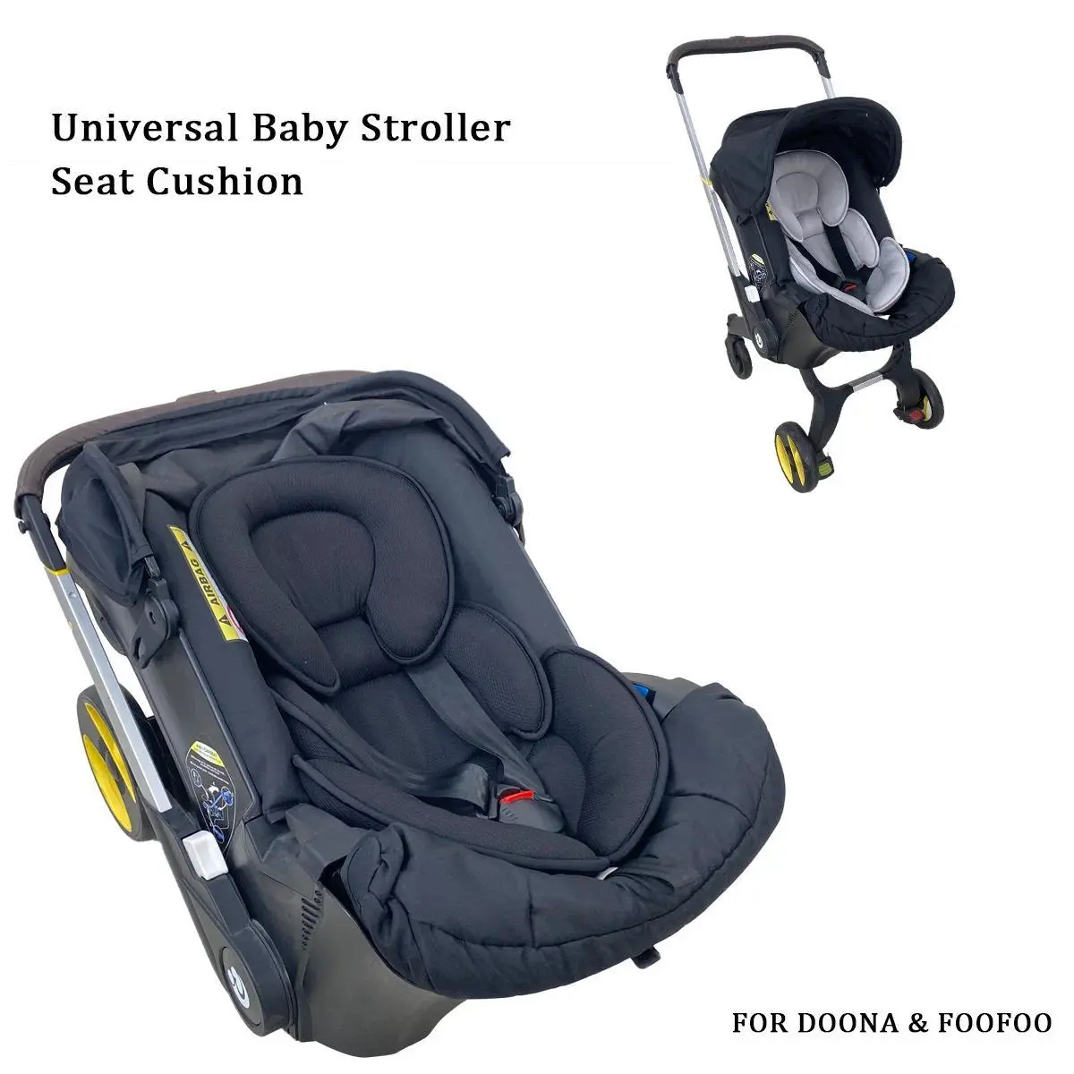 Universal Baby Stroller Seat Cushion Head and Body Support Pillow For Doona Infant Car Seat Insert Newborn Stroller Accessories