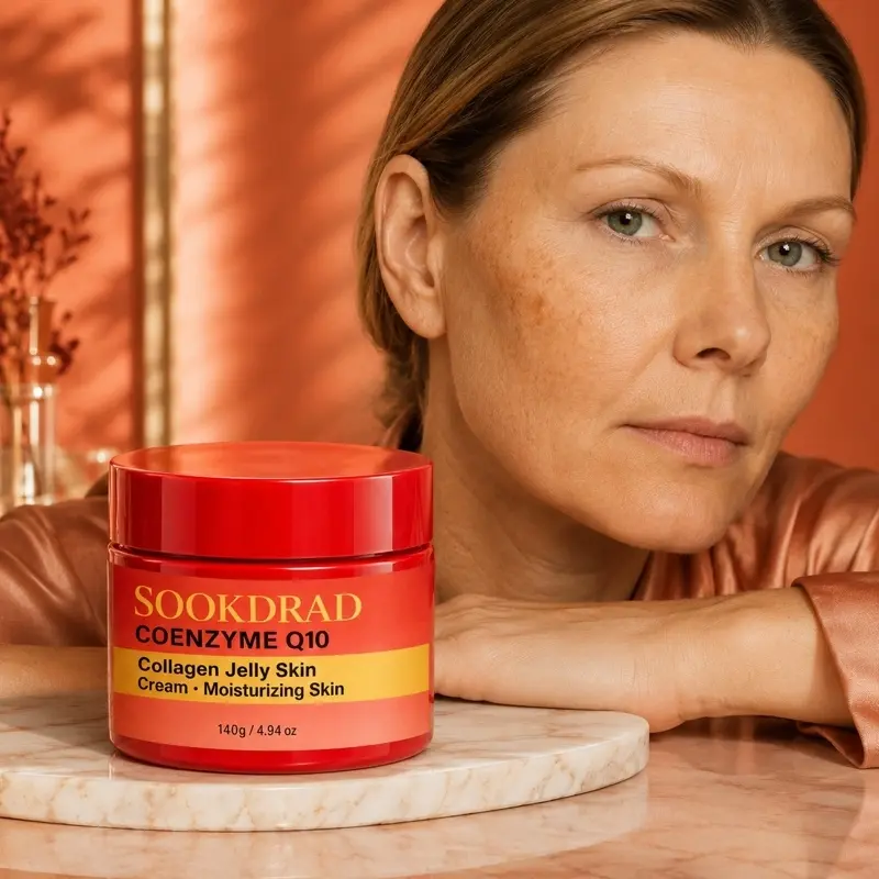 Coenzyme Q10 Collagen Jelly Skin Cream, Moisturizing Facial Skincare, 140g/4.94oz, Collagen Moisturizer