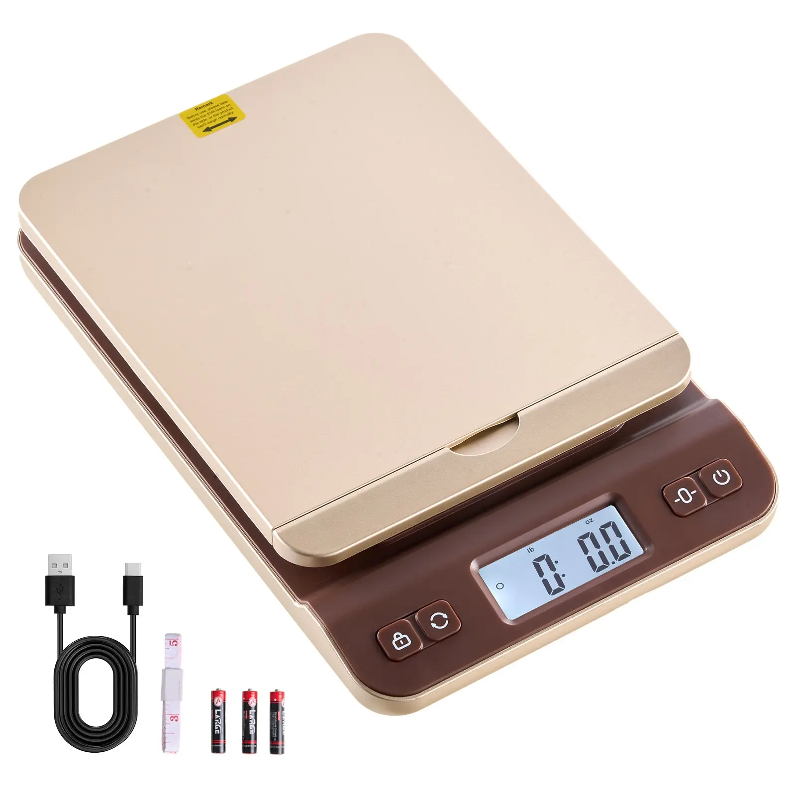 【DealsForYouDays】VEVOR Digital Shipping Postal Scale, 0.1 oz High Accuracy, 88 lbs Postal Scale with Hold/Tare/Auto-off Function, Flip Holder Design Easy Calibration, Fit for Home and Office Use, Battery Included
