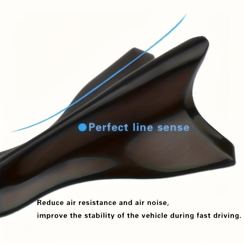 6PCS Aerodynamic Car Roof Shark Fin Spoilers Universal Stylish Auto Modification Parts Durable Exterior Accessories for Sedan SUV and Truck Upgrade Kit