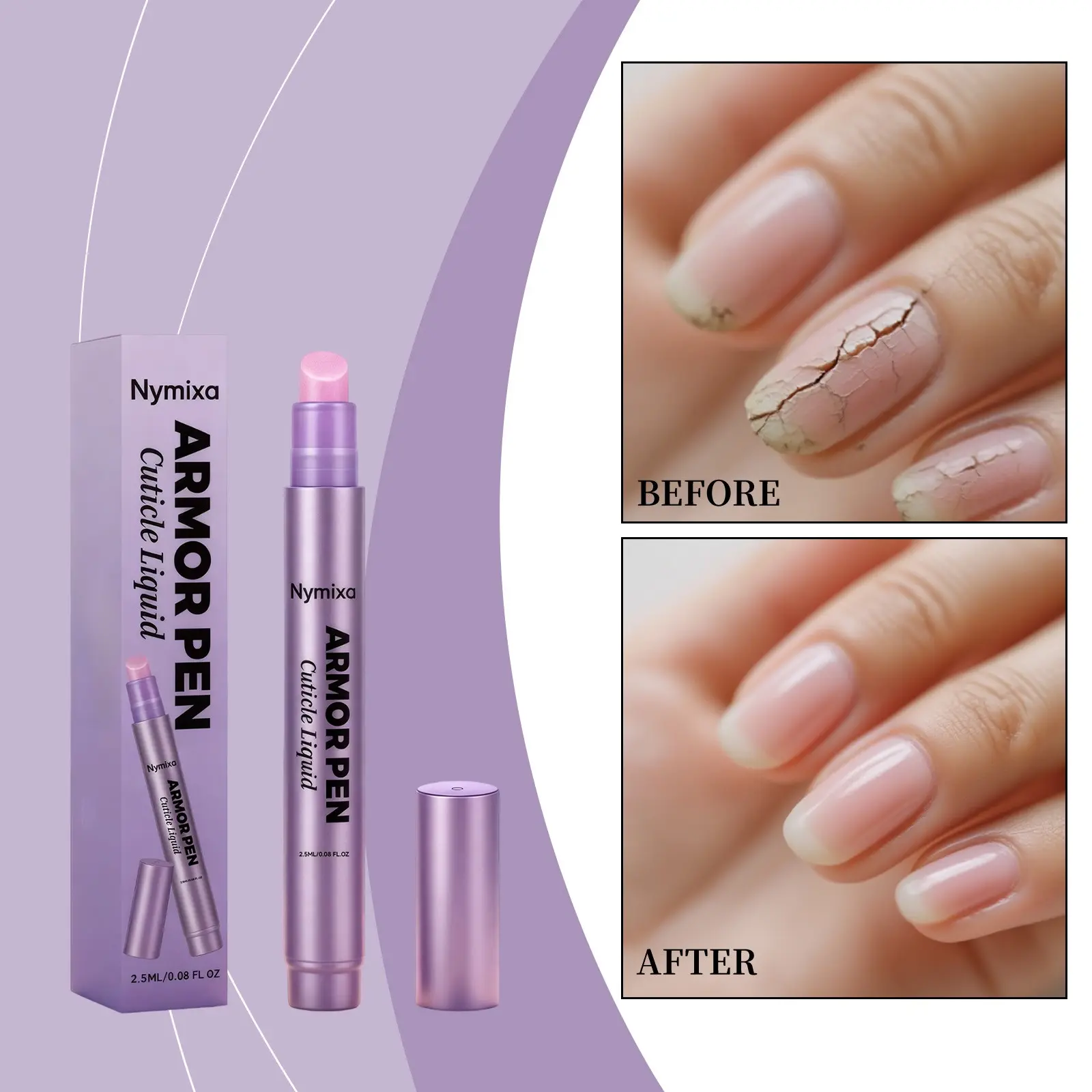Glossy Nail Essence Pen: Cuticle Oil Pens, Plant-based essence penetrates and repairs, nourishes and locks in moisture, improves nail splitting and breakage, a three-in-one nourishing and repairing treatment.