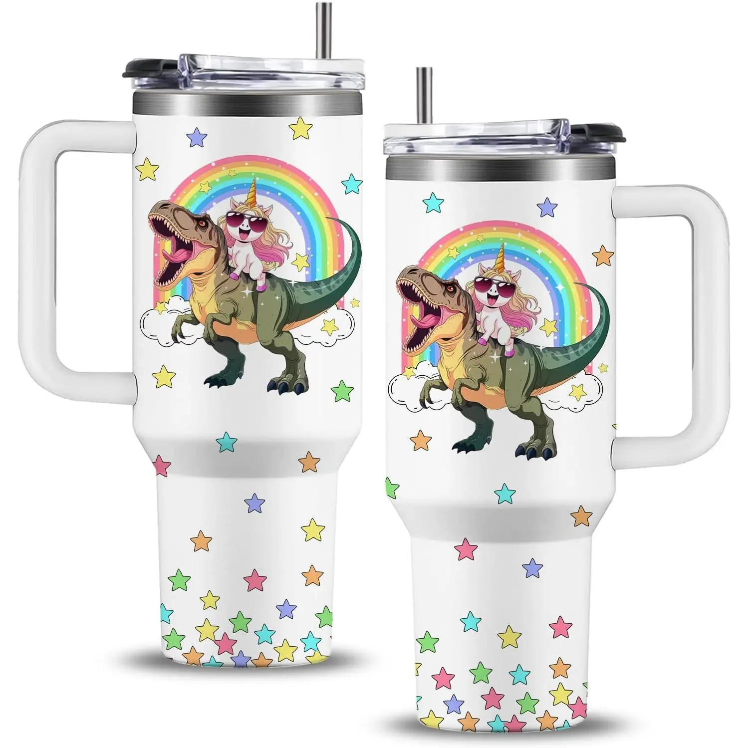 Dinosaur Tumbler with Straw 40oz, Dinosaur Gifts for Kids and Adults Girls Boys, Dino Birthday Christmas Decorations, Presents for Dinosaurs Lovers, Dino Gifts for Girls