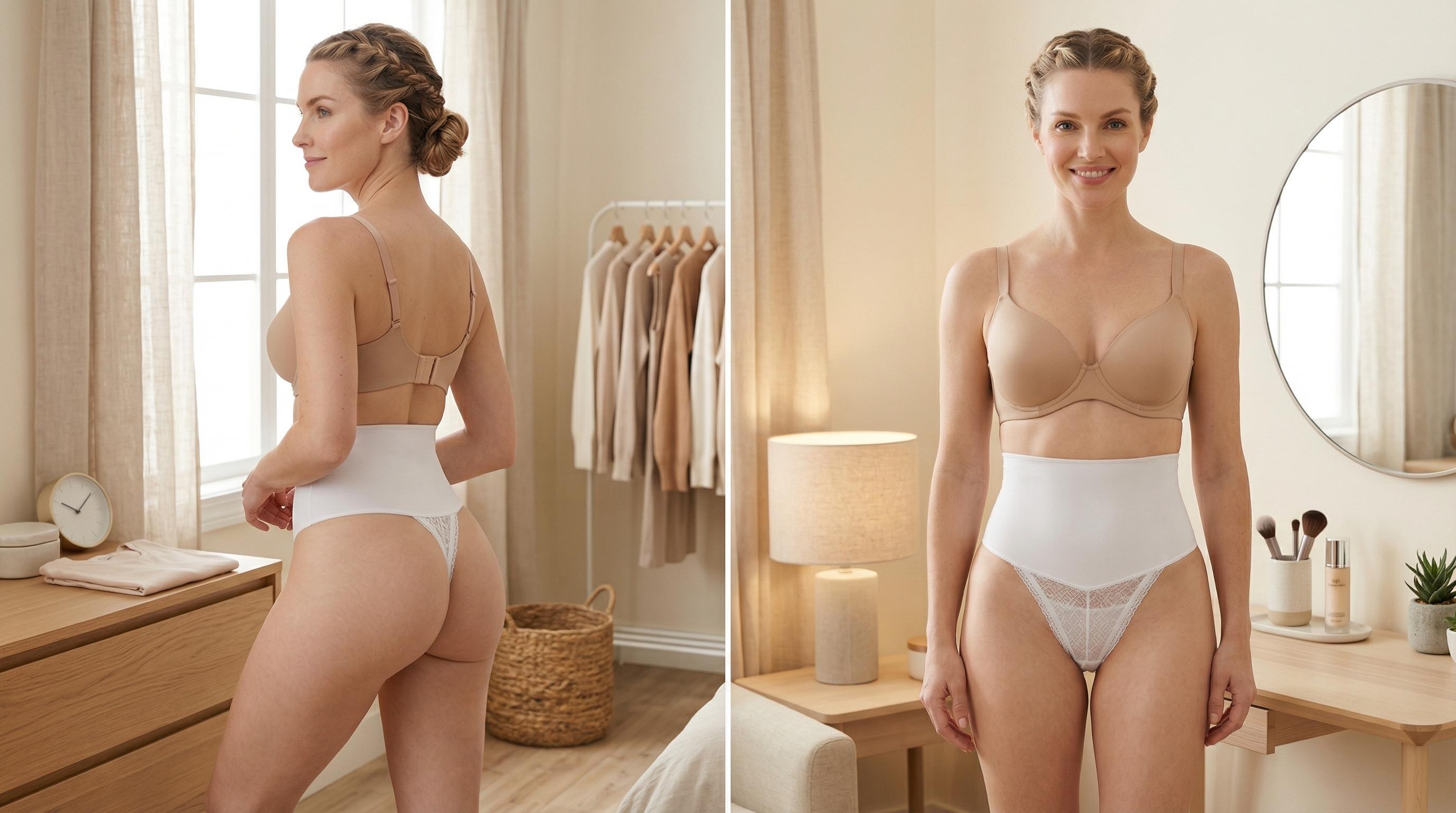 Tummy Control Thong Shapewear for Women High Waist Shaping Underwear Seamless Body Shaper Panties Girdle Womens Thong Shapewear Mid to High Waisted Shaper Thong WN00 High Waist Shaping Pants Plus Size Lace Seamless Waist Shaper