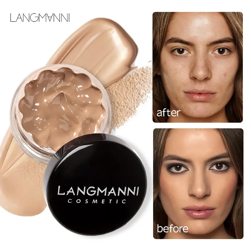 Langmanni 11 Color Cream Foundation, High Coverage Natural Finish, Smooth Easy Application Long-Lasting Makeup, Suitable for All Skin Tones
