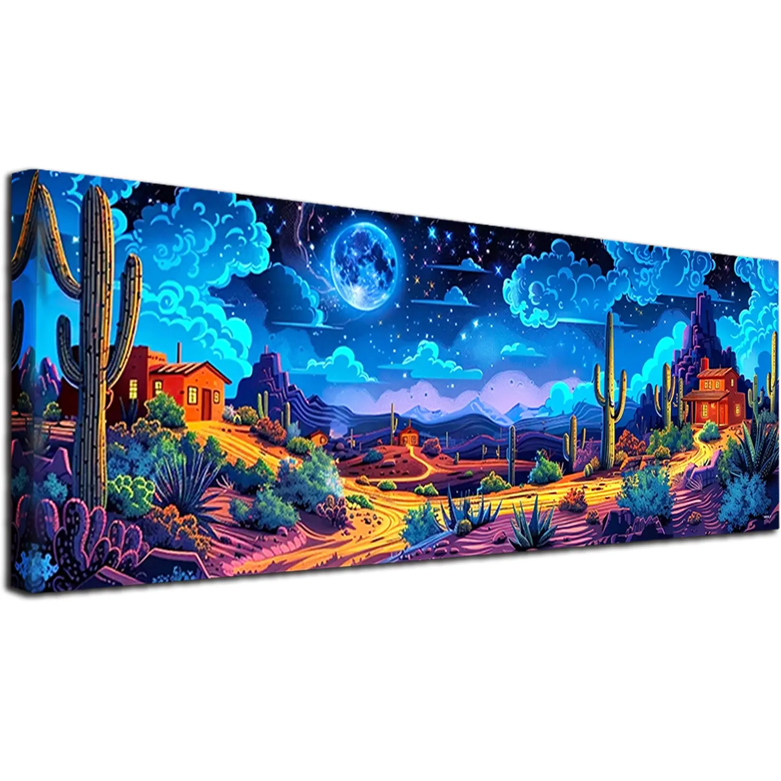 Mountain Villa Theme Easy 5D DIY Craft Full Round Diamond Kit for Adult Beginners - 90x30CM Canvas, Handmade Art Wall Decor, Ideal Gift for All Holidays, Frameless