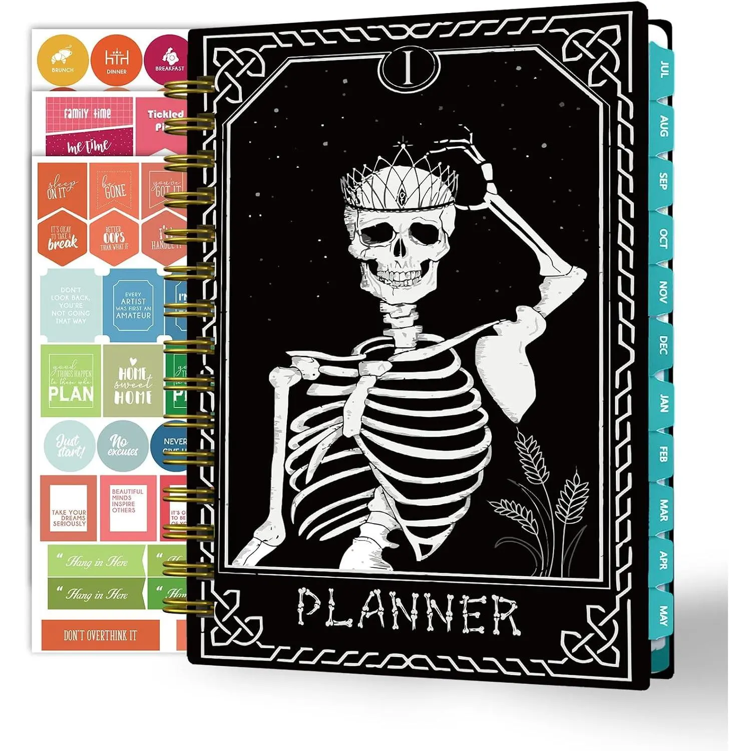 Planner 2026-2027, Academic Year Planner - Daily, Weekly & Monthly Calendar, Jul 2026 - Jun 2027, 6.3" x 8.5", Spiral Notebook with Tabs, Stickers & Inner Pocket, Ideal for School, Office,
