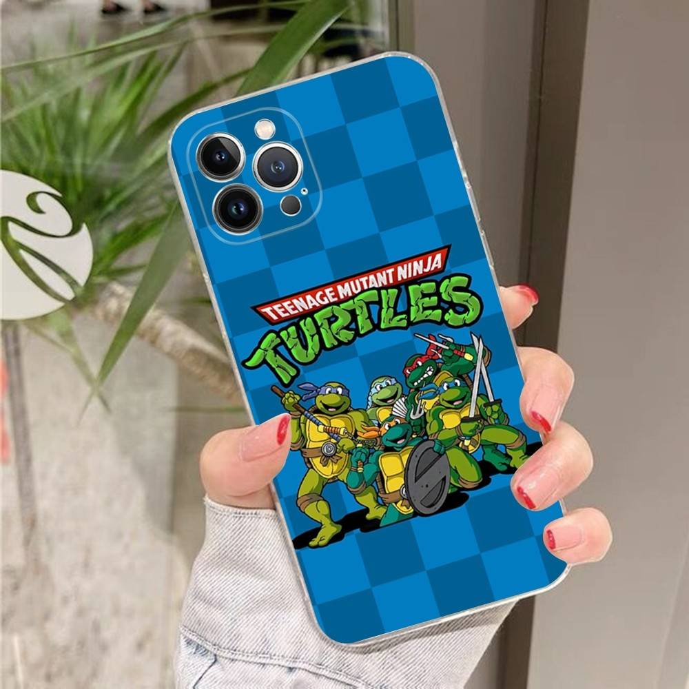 Cartoon Anime N-Ninja Cool T-Turtles Phone Case for IPhone 17 16 15 14 11 12 13 Pro Max Cover Plus Funda Shell Christmas Gift