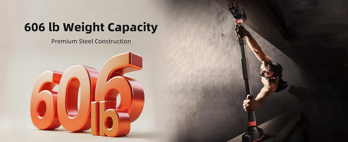 Adjustable Doorway Pull-Up Bar for Home Gym Multi-Position Chin-Up Bar Upper Body Strength Training No Drill Fitness Equipment Anti-Slip Secure Workout Bar for Home Apartment Dorms Office Bodybuilding Exercise