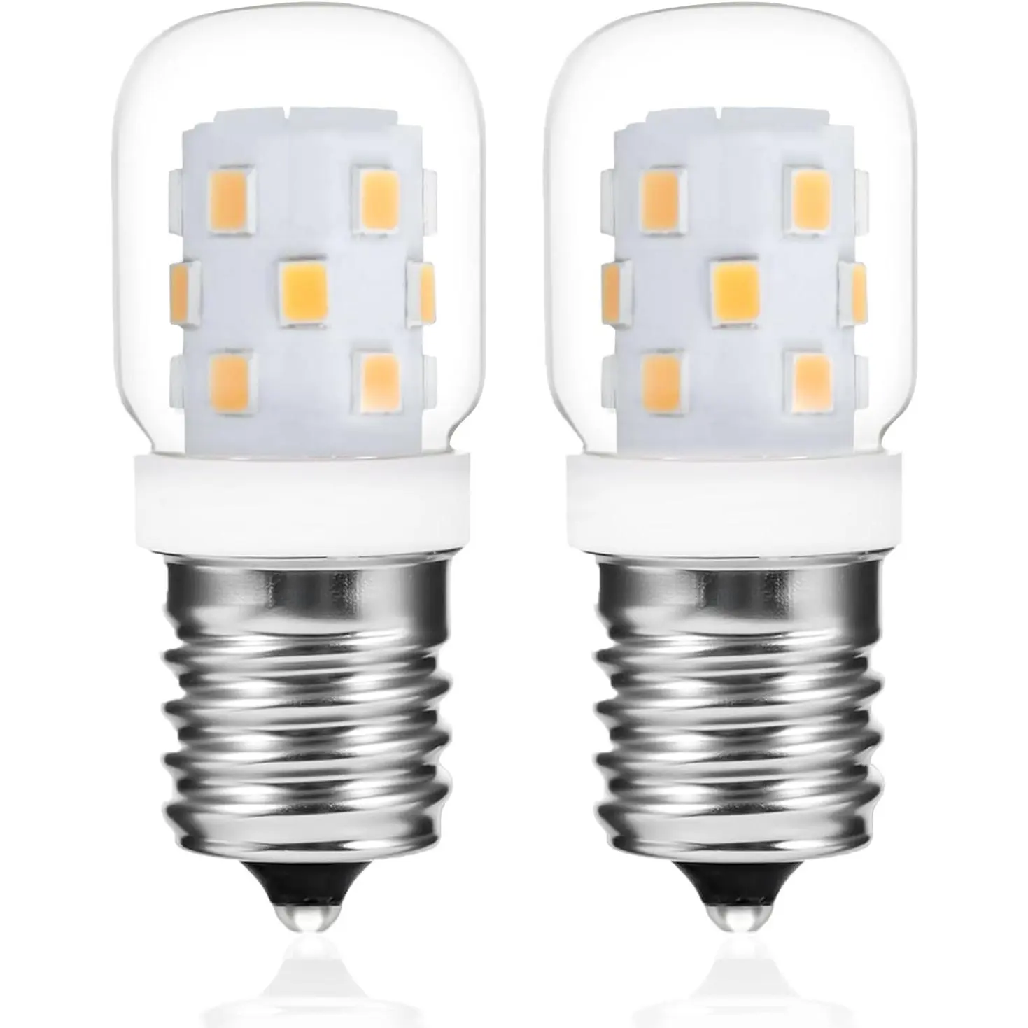 LED Microwave Light Bulb Under Hood 40W Equivalent 125V E17 Dimmable Bulb for Range Hood, 3W 380 Lumens, Appliance Light Bulb Over Stove, Warm White 2700K, 2 Pack