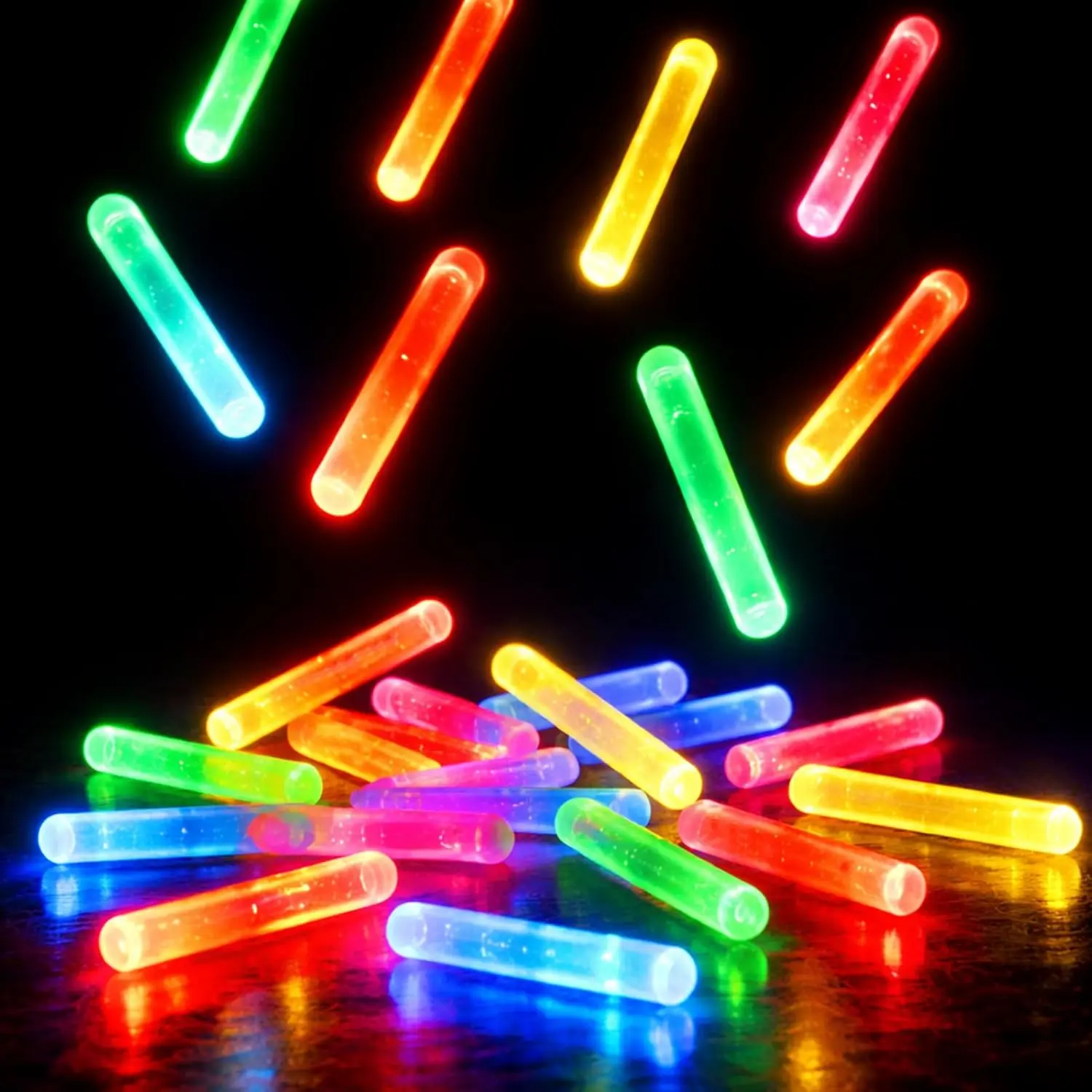 100 Pcs Mini Glow Sticks Assorted Colors, Bulk Mini Glow in the Dark Sticks for Easter Eggs Filler, Easter Basket Stuffers, Easter Night Egg Hunts, Fishing Floats, Halloween Glow Partyfidget toys
