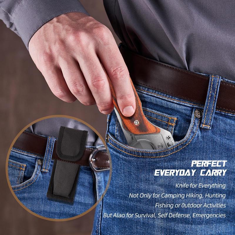 AK47 Pocket Folding Knife, 5C13Mov Stainless Steel,Security Lock,Men's Gift,Suitable for Camping,Hunting,Outdoor Survival,Emergency Situations and EDC Tactical Tools.