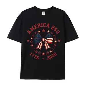Whether You’re Looking For A Unique Way To Celebrate The 250th Anniversary Or A Stylish Addition To Your Patriotic Wardrobe, This Bow Graphic Tee Is The Ideal Choice.