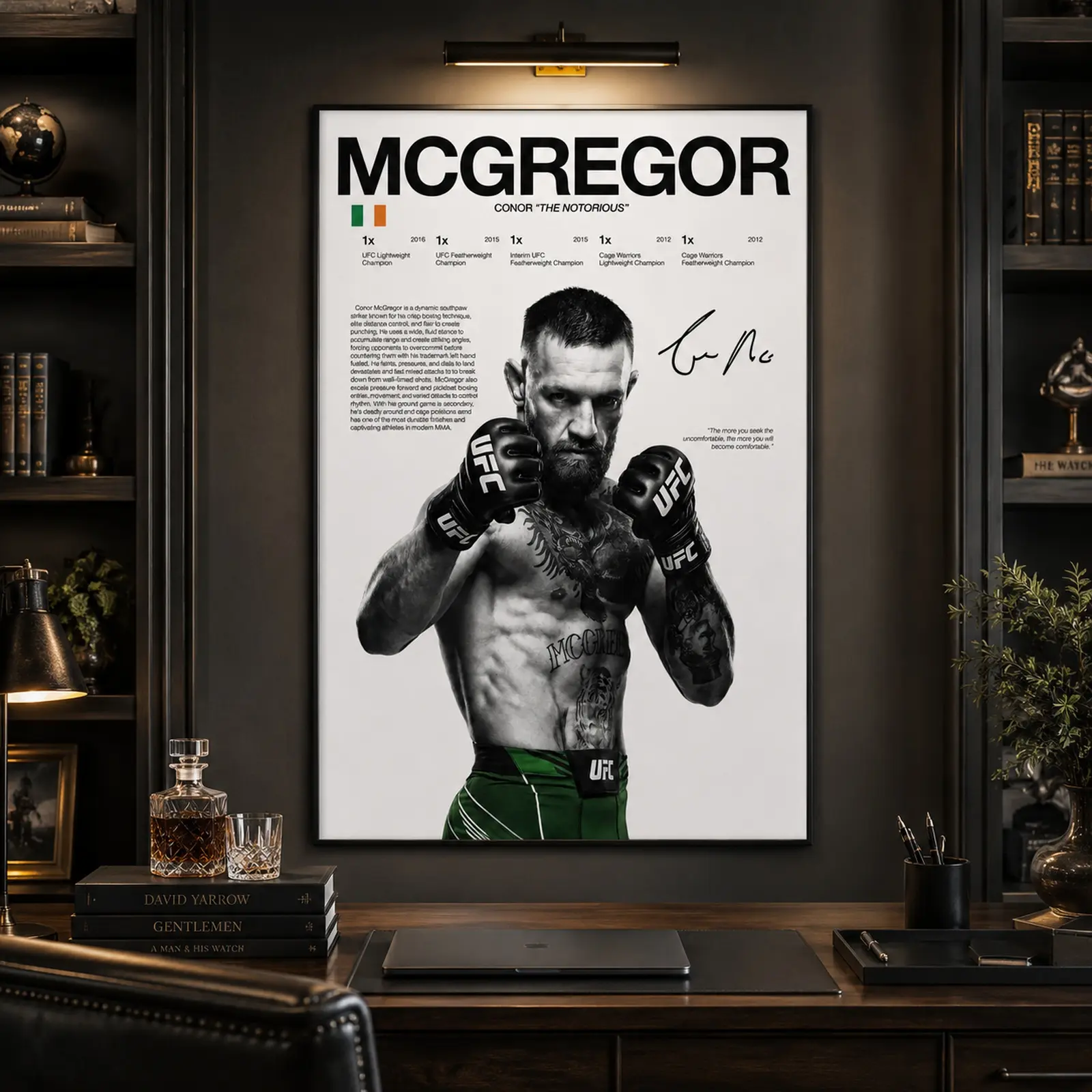 Conor McGregor Poster, UFC Wall Print, MMA Wall Print, Fighter Poster, Gym Poster, UFC Fan Room Decor, Gift for Him, UFC Champion, Boxing Wall Art, Sports Poster, Man Cave Decor, Home Gym Decor, MMA Gift