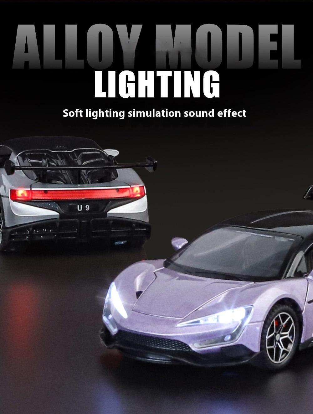 Simulation 1:32 YANGWANG - U9 Alloy Car Model, Game Vehicle Birthday Gift With Sound and Light Children's Toy Car Boy