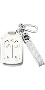 for GMC Key Fob Cover with Keychain，Key Case Shell TPU Full Protection Compatible with GMC Chevy Acadia Sierra Terrain Silverado 1500 2500HD 3500HD (Pink, 5 Button)