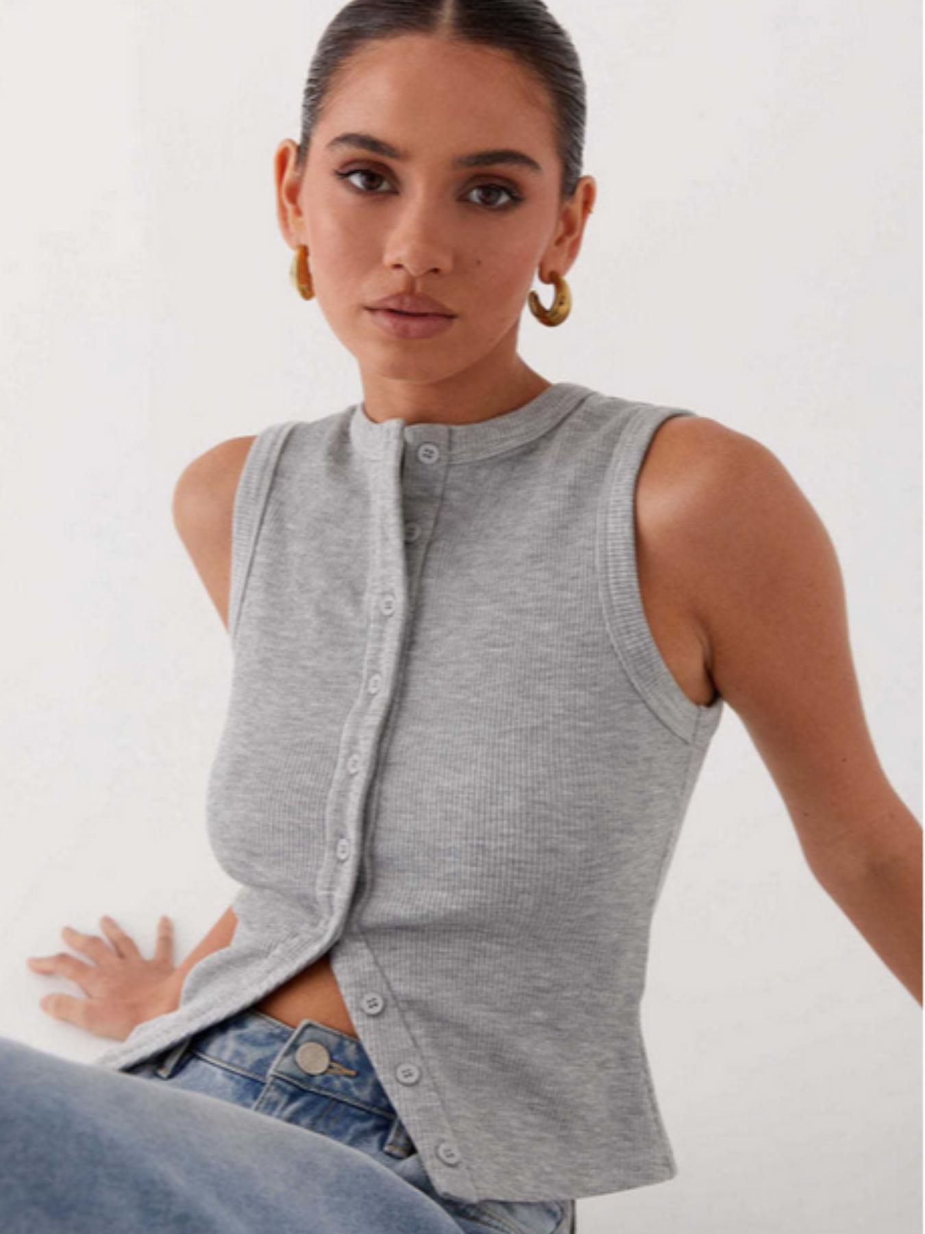 Women's Solid Color Detachable Chest Pad Sports Singlet, Breathable Comfortable Sleeveless Sports Top, Ladies Sportswear for Indoor Outdoor Wear, Athletic Style Activewear