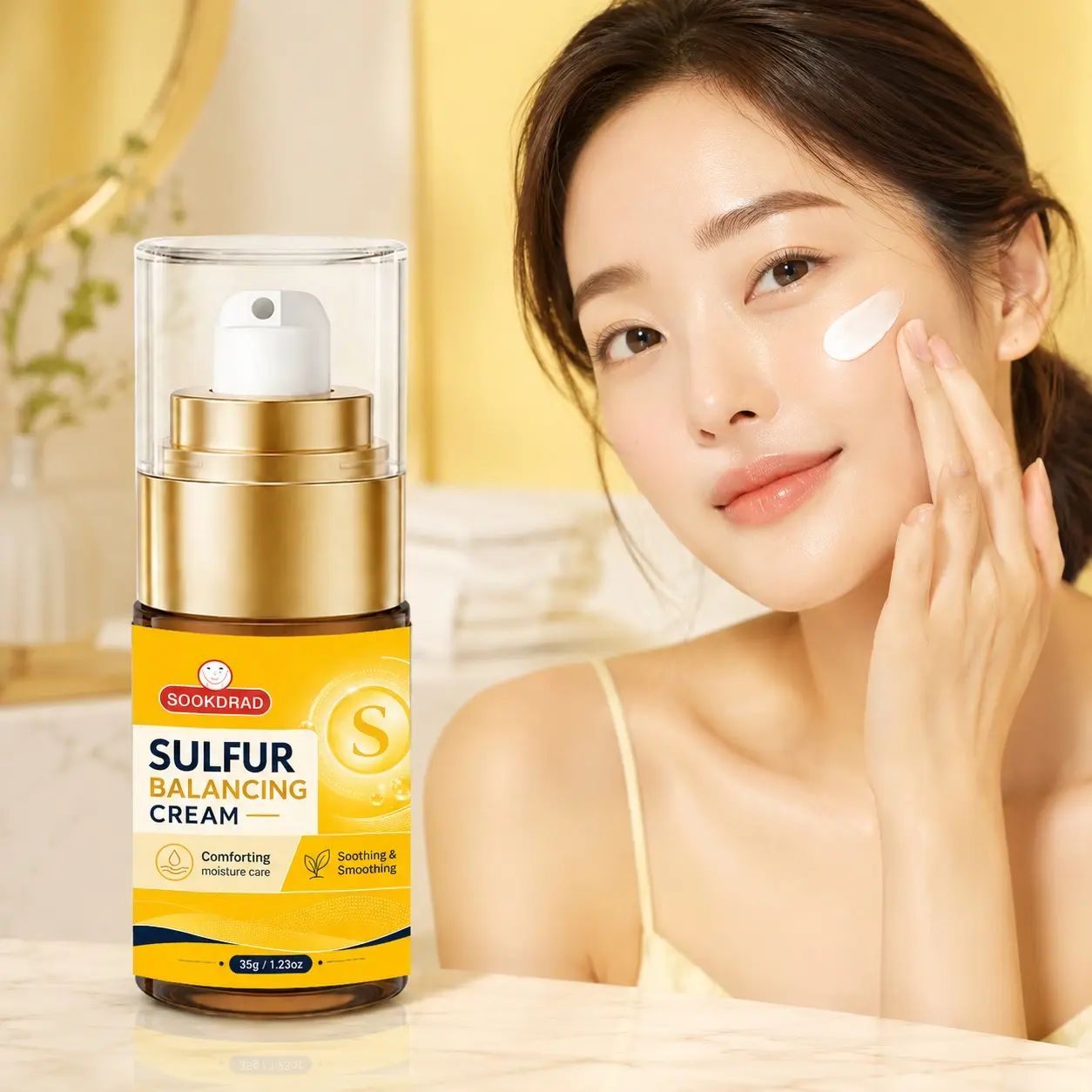 Sulfur Balancing Cream, Sulfur, comforting moisture care, soothing, smoothing, 35g / 1.23oz