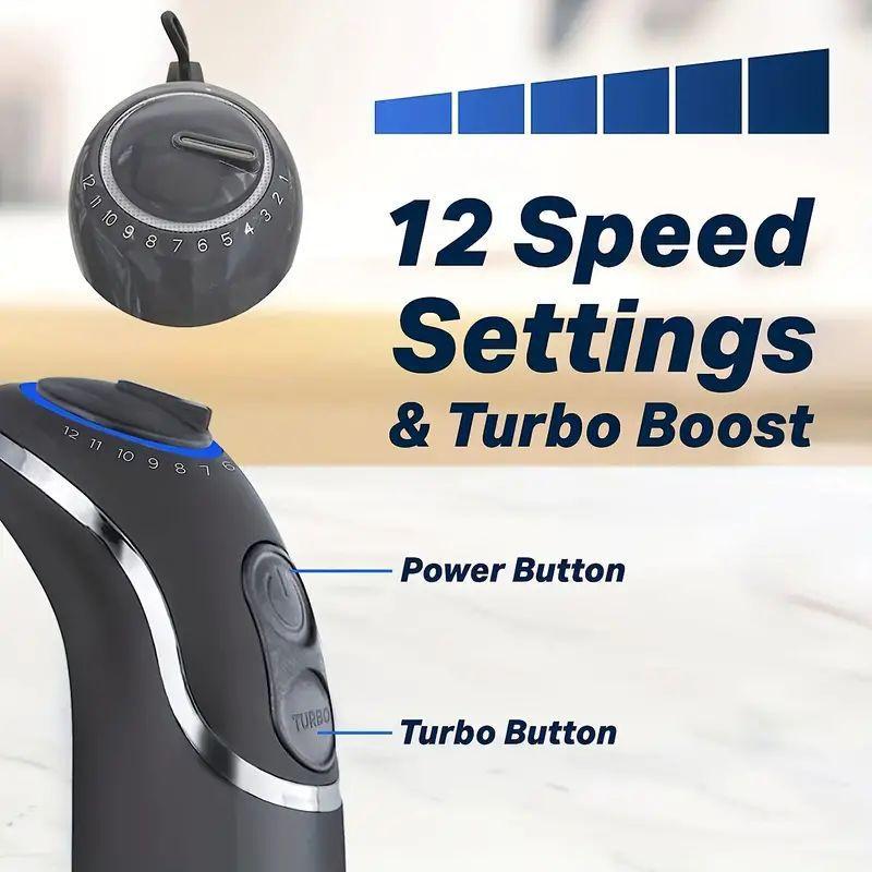 Handheld Immersion Blender Multifunctional Food Processor Electric Stick Blender for Kitchen Use with Whisk Chopper for Smoothies Sauces Baby Food Meat & Vegetables