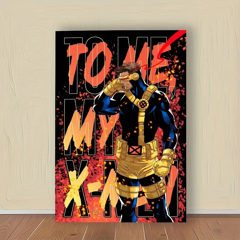 1pc Mutant Superhero  2D Print Waterproof Canvas Paint  Comic Wall Art Aesthetic Character Ideal Gift for Office Cafe Home Livingroom Bedroom Classroom Kitchen Wall Decor,Halloween Christmas Decor
