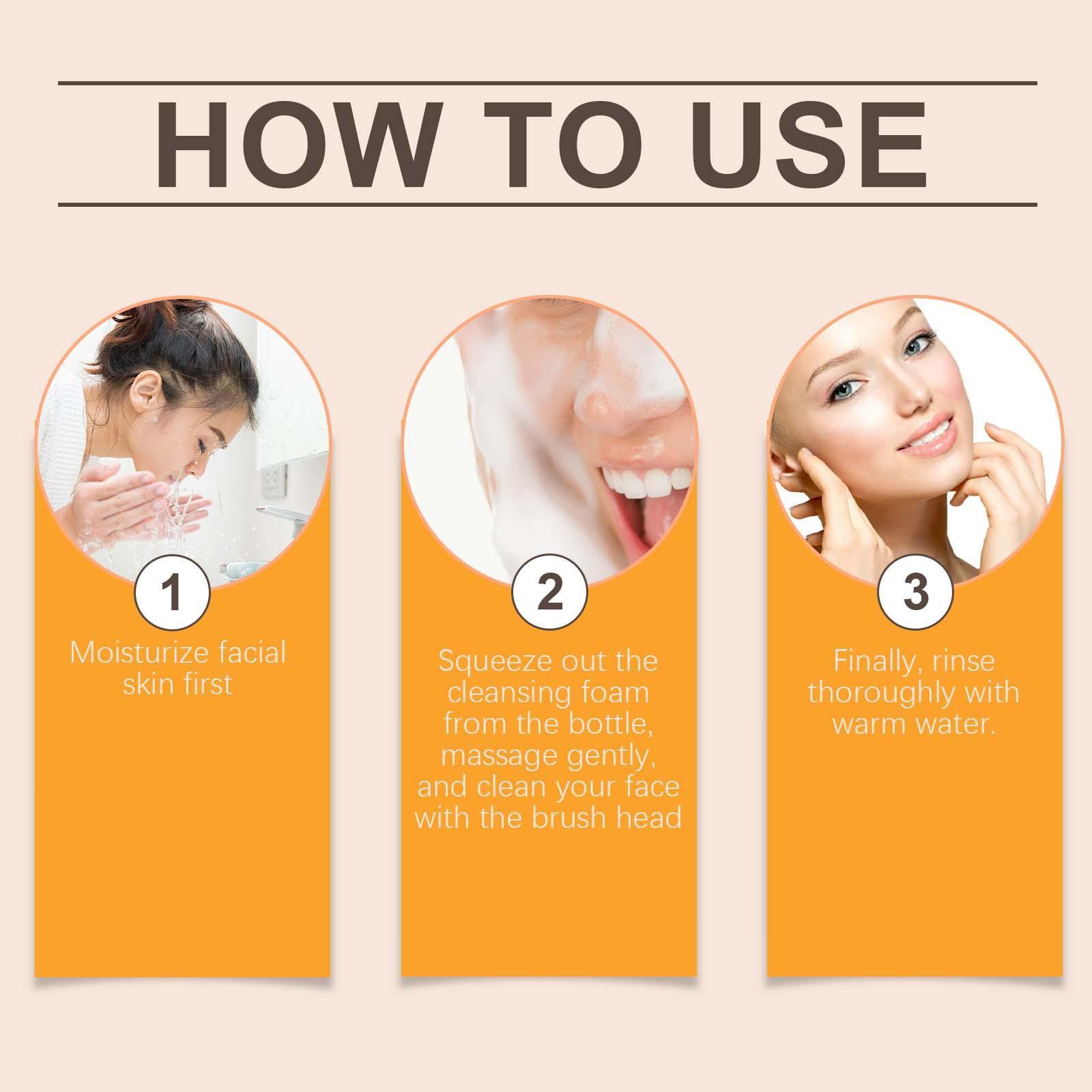 Moisturizing Turmeric Cleanser, 3 Counts Oil Control Gentle Facial Cleansers, Hydrating Facial Cleansing Product for Women & Men, Facial Wash, Hydrate
