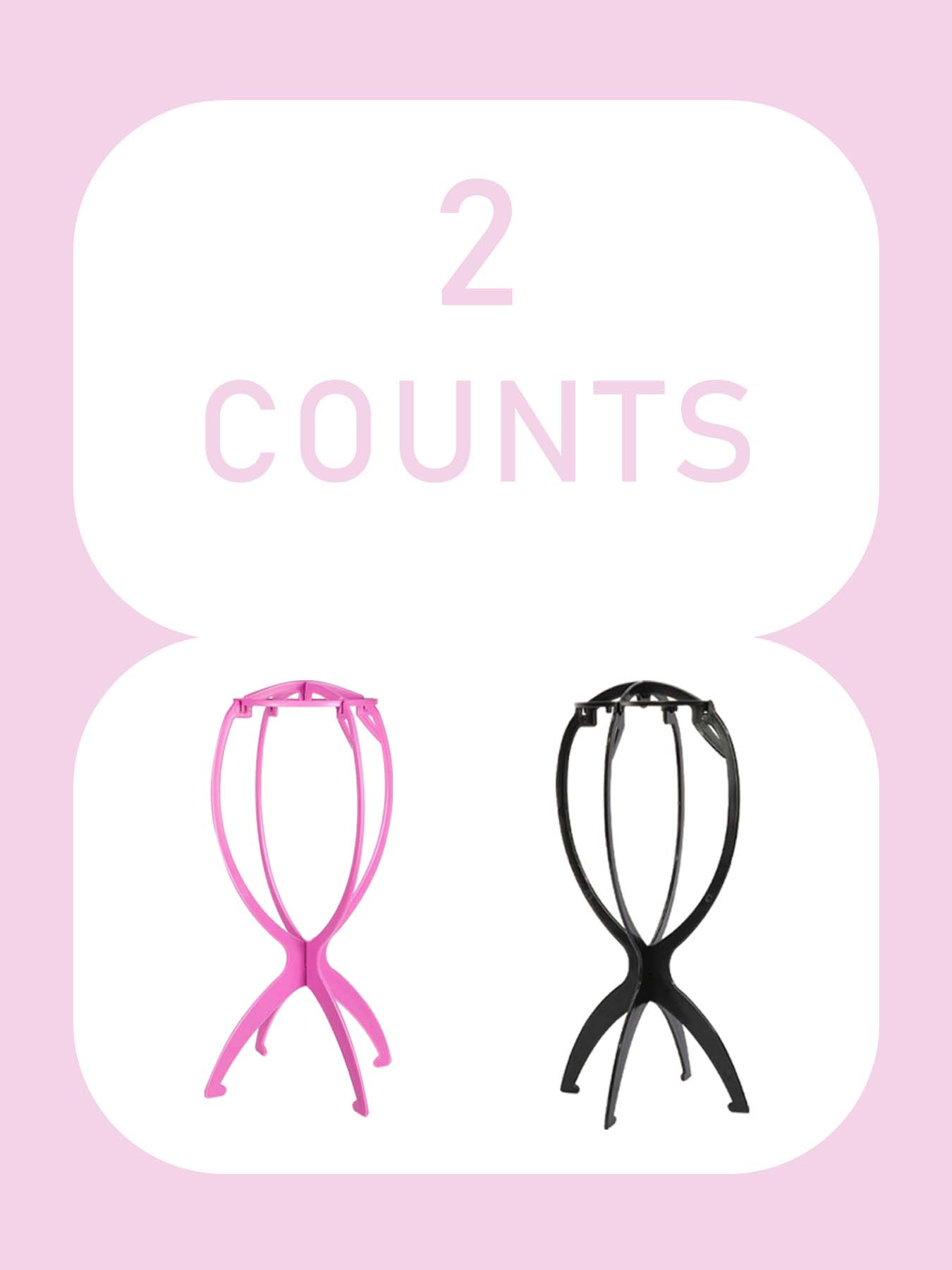 Solid Color Portable Folding Wig Stand, Wig Display Stand & Mannequin Head Holder, Wig Tool & Hair Extensions Accessory