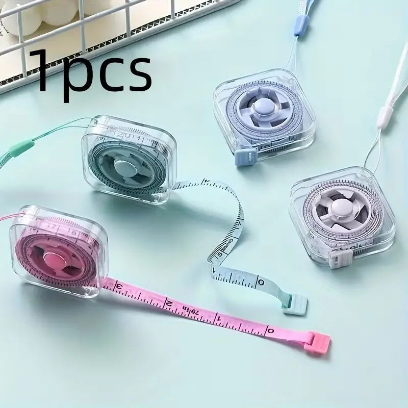Cute Mini Soft Tape Measure, Portable Retractable Lock Mechanism, Clear Centimeter Inch Scale, Ideal for Sewing, Home Use, Measurement