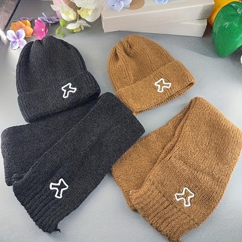 ' Chunky Beanie & Infinity Scarf Set - Winter Hat and Matching Scarf, Stretch Fit for & (Unisex), Christmas Holiday Gift, Party Outfits, Lightweight Warm for snow Play,