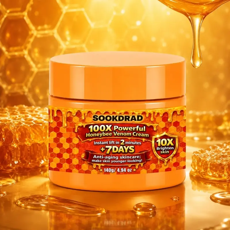 Honeybee Venom Cream, 100X Powerful, instant skin lift, skin brightening, anti-aging, younger-looking skin, 140g/4.94 oz