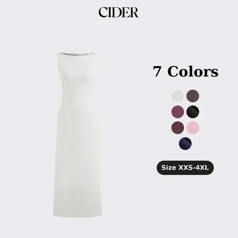 Cider Boat Neck Solid Maxi Dress