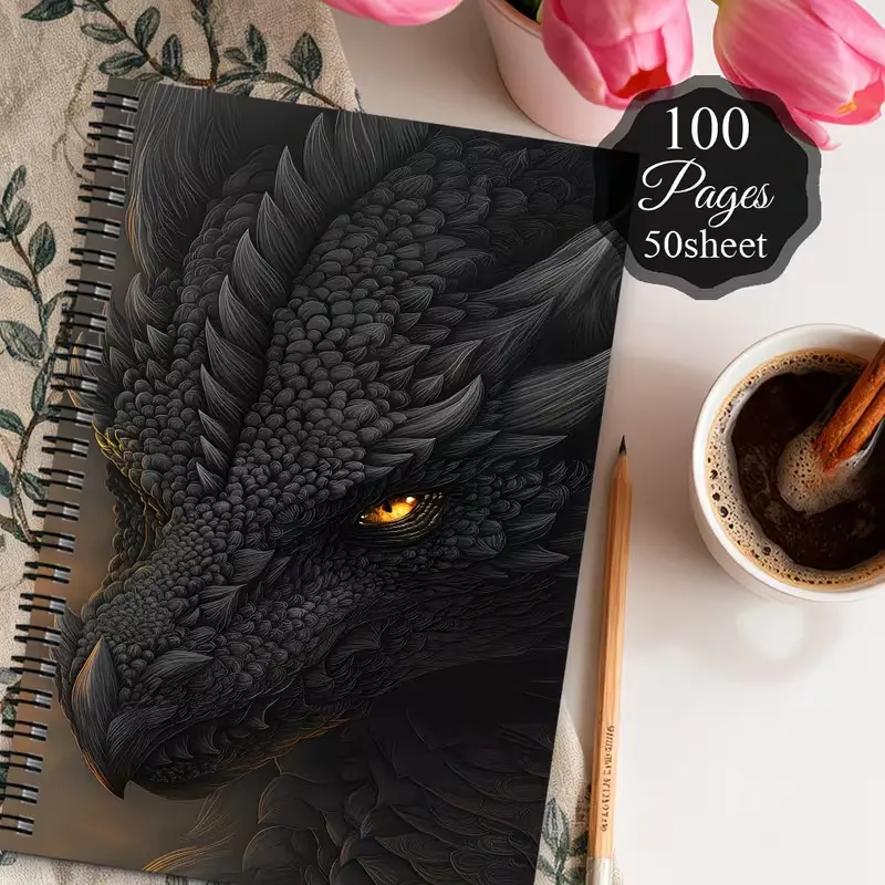Multifunctional Drawing Tool for Art Lovers, Professional Sketching, Dragon Texture Coloring Book, Stress Relief, Creative Journal