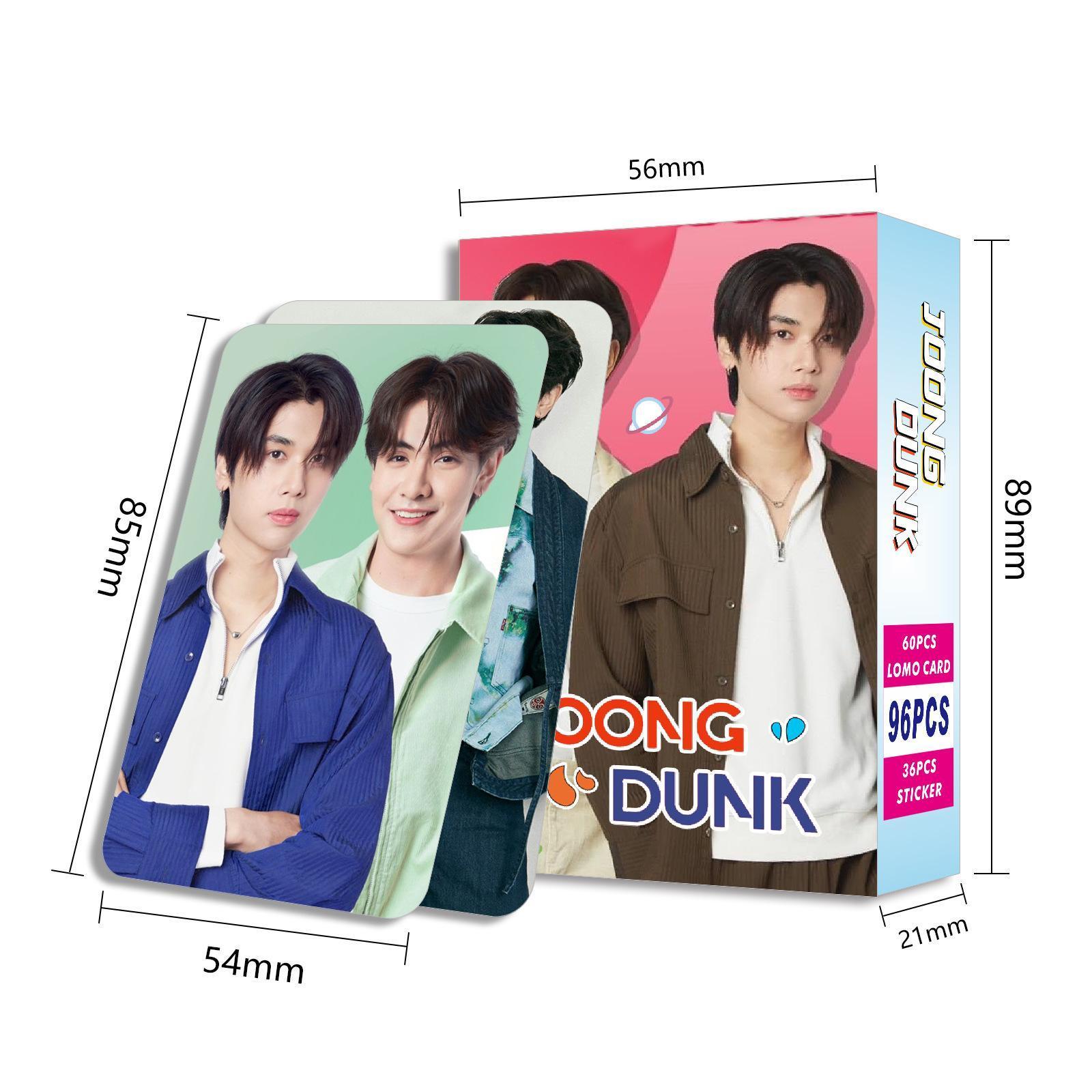 96 Pcs/Set Thai Star JoongDunk Laser Lomo Card Dunk and Joong Characters 3 Inches HD Photocard Stickers for Fans Collection Gift