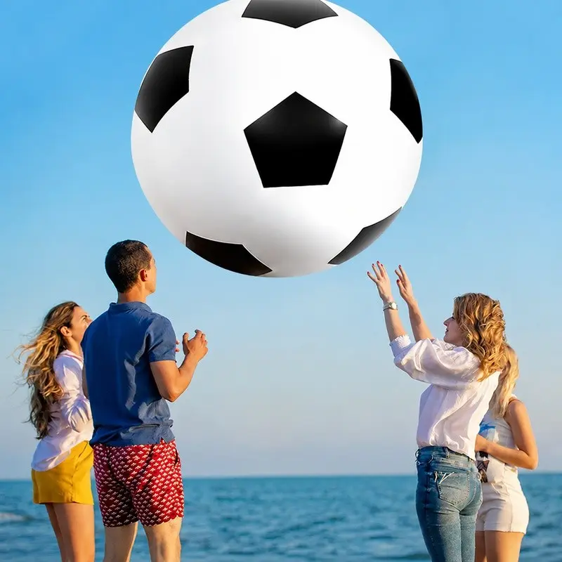Large Inflatable Giant Soccer Ball, Beach Sand Toy, Swimming Pool Water Sport Game, Pool Party Decoration for Indoor Outdoor Use