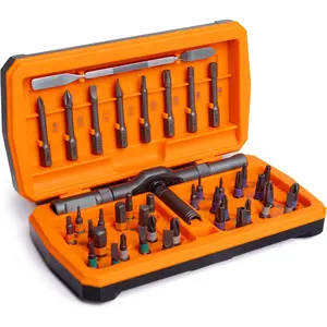 42 in 1 Magnetic Screwdriver, Screwdriver Set, Multi Bit Ratcheting Screwdriver Set with Storage Case Repair Tool Kit  Computer, Eyeglass, Bicycles, Watch, Ring Doorbell, Furniture and DIY