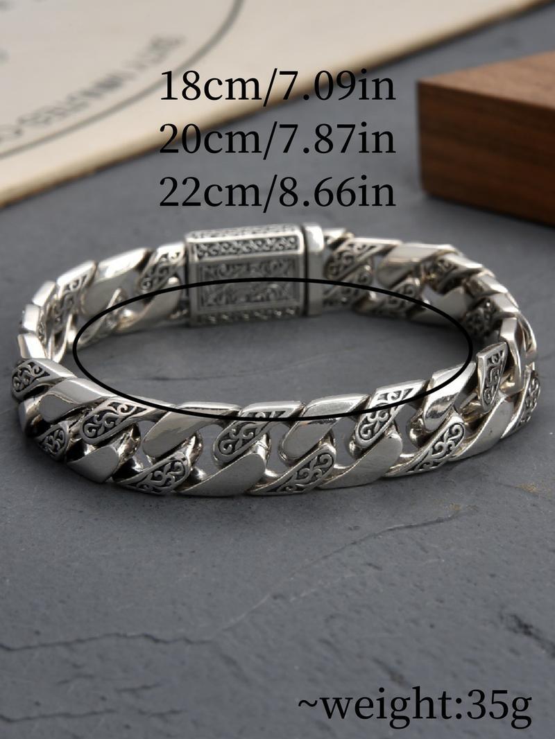 Vintage Bracelet, Punk Style Stainless Steel Bracelet for Men, Fashion Jewelry for Party, Daily Decor, Trendy All-match & Exquisite Jewelry for Birthday Gift