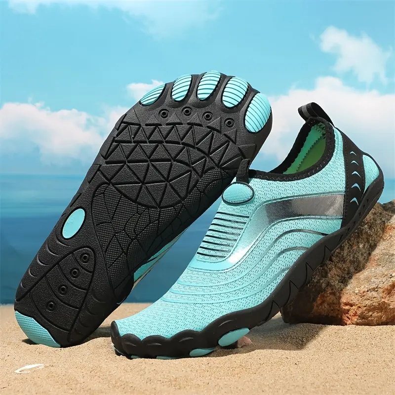 Breathable Water Aqua Shoes, Unisex Slip-On Barefoot Design for Comfortable Beach Play, Wading, and Fishing, Swim Shoes, Sporty Water Shoes