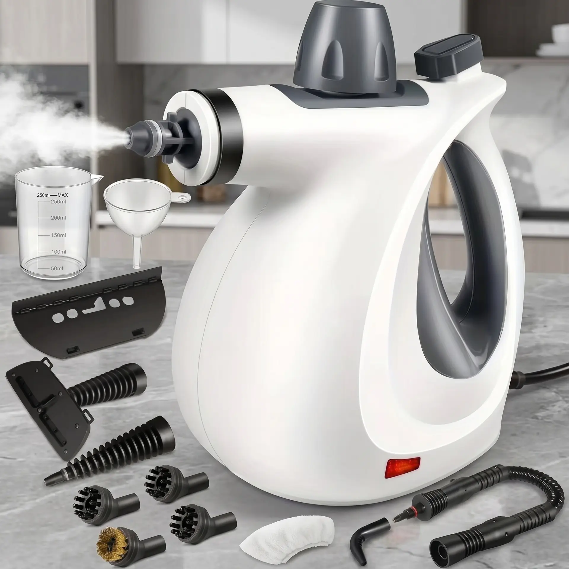 Corded Handheld High-Temperature High-Pressure Compact Steam Cleaner, 1500W Power, 30s Fast Heating - Home Kitchen Disinfection, Oil Stain & Grease Removal Tool
