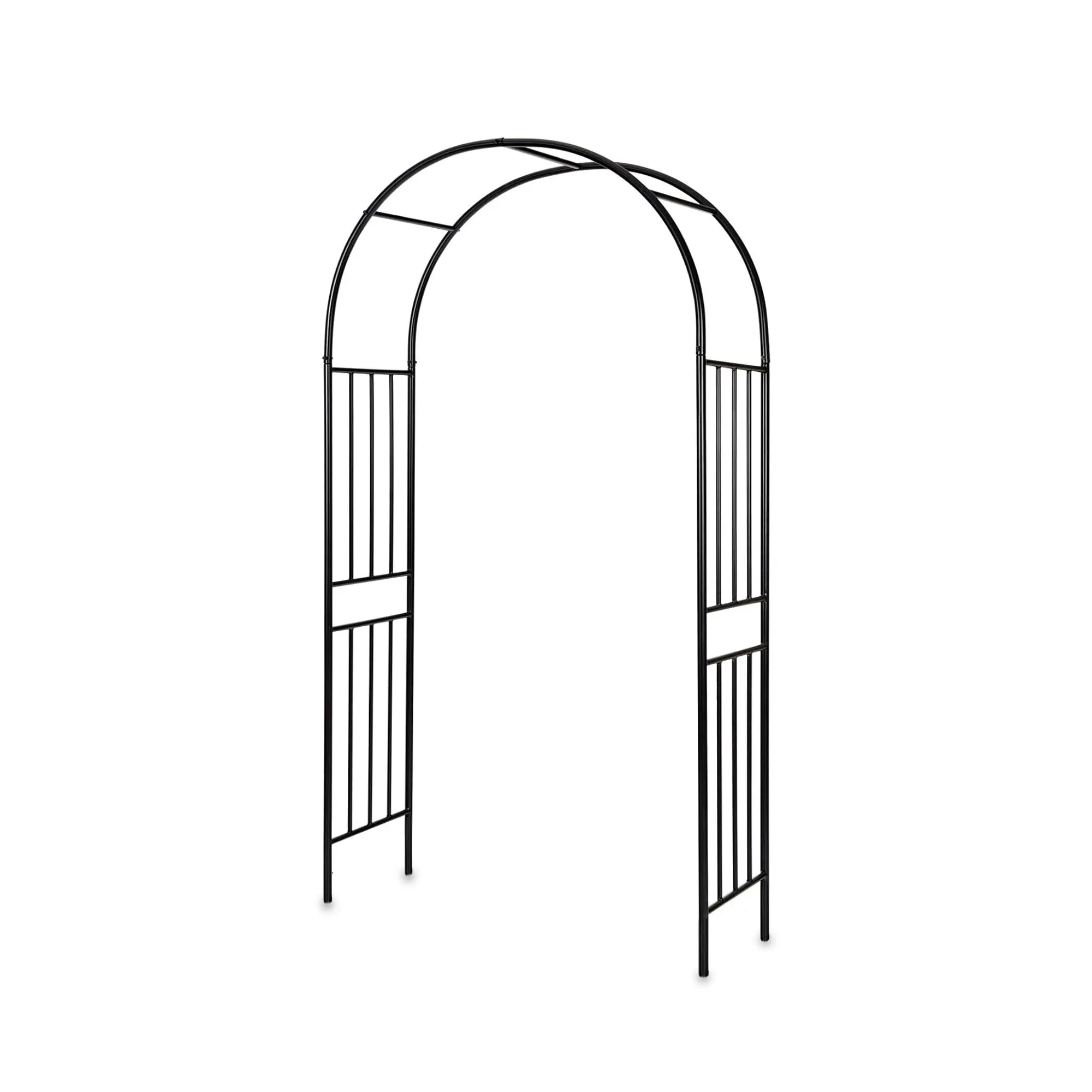 105" High PE Coated Metal Garden Arch for Climbing Roses, Heavy Duty Steel Arbor Trellis for Wedding & Outdoor Garden Decor