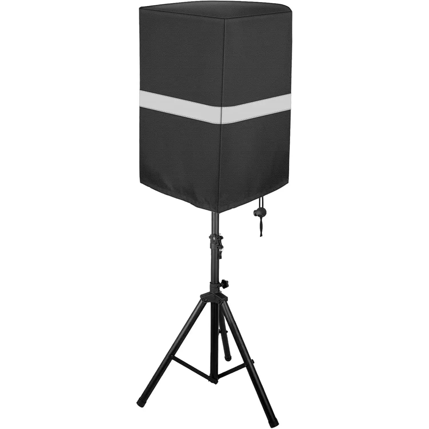 Speaker Cover for 8-15" inch  Speaker Mounted  Stand, Outdoor  Speaker Cover with Adjustable Drawstring,  & UV Protection (Black, 12”)