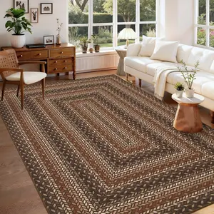 Modern Minimalist Jute Rug Indoor & Outdoor Stain Resistant Non-Slip Washable Woven Printed Ultra Thin Non-Shedding for Bedroom Living Room Patio Kitchen  room escape rug