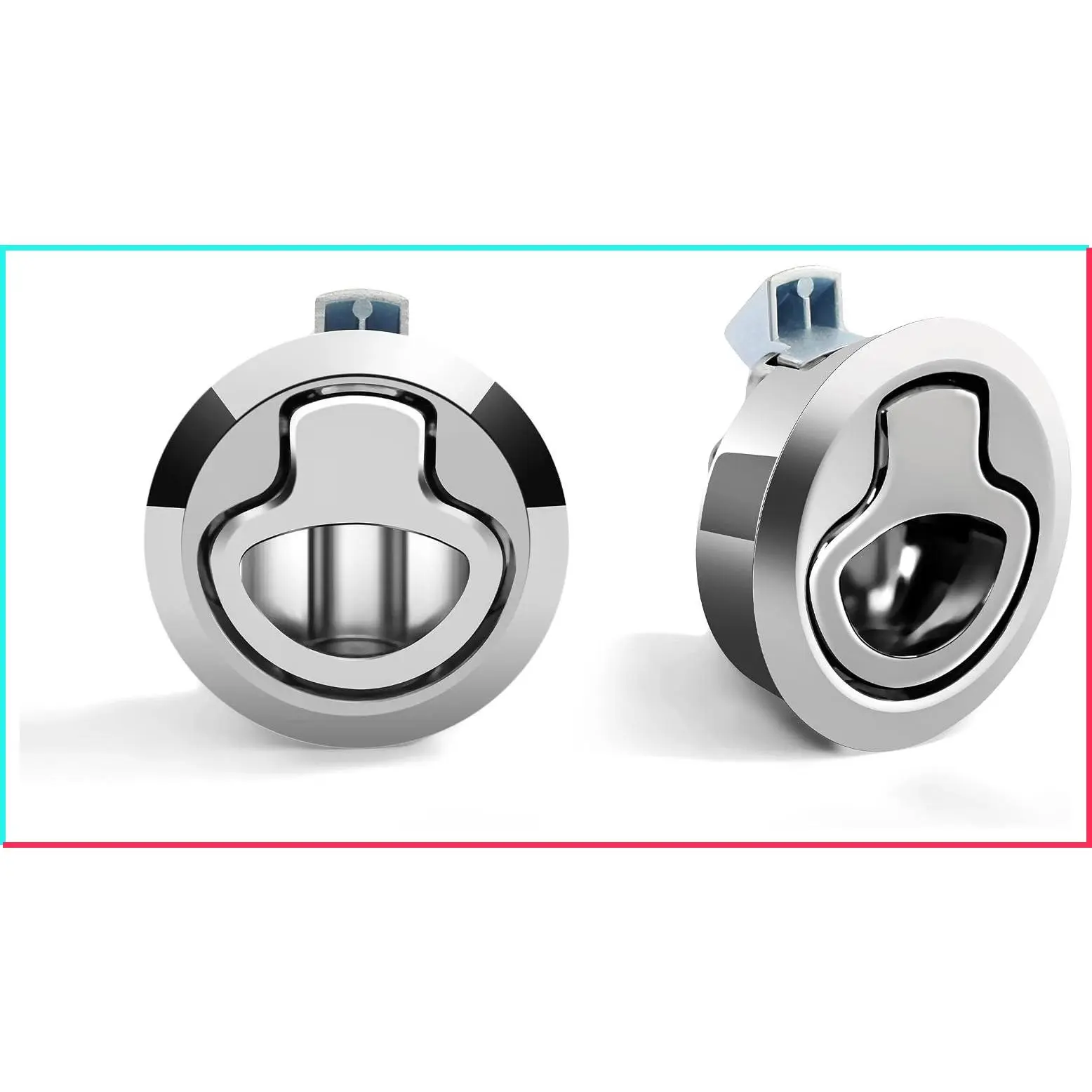 2" Lift Handle Deck Hatch Slam Latch, Marine Grade Stainless Steel & Zinc Alloy Flush Latches for Boat Hardware, Pack of 2