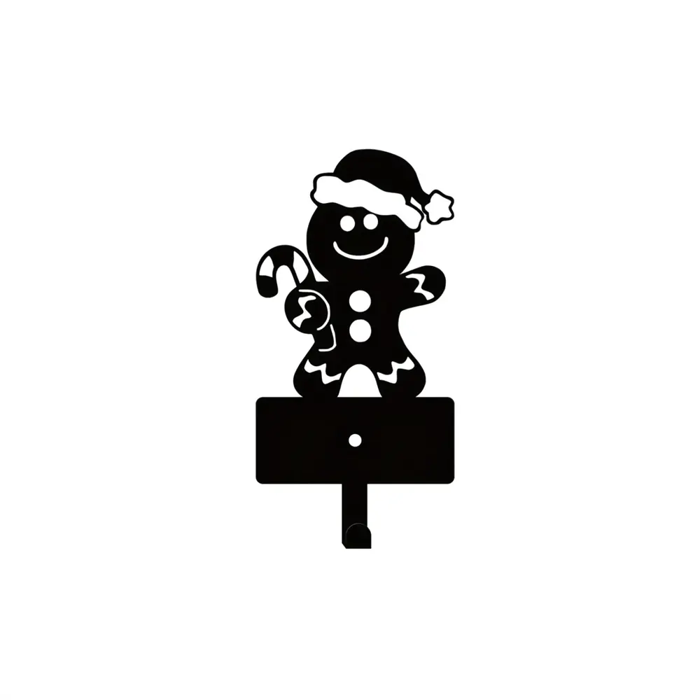 CIFbuy 5 Hook Gingerbread Man Key Holder Wall Mount Christmas Home Decor Key Organizer(TikTok, temu pick-up service)