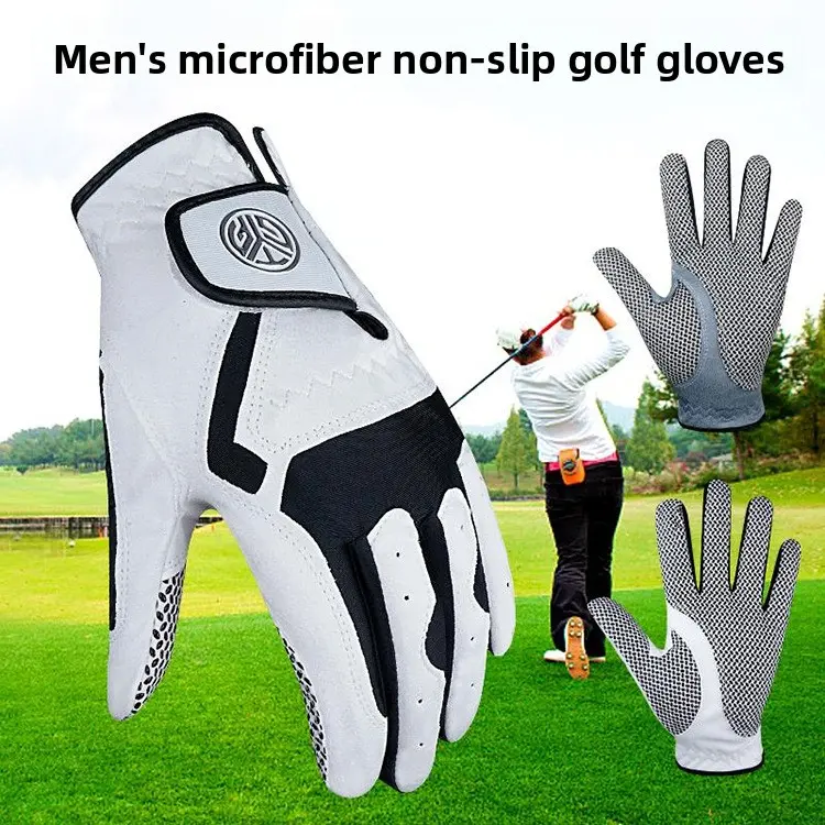 Men's Golf Gloves Made of Microfiber Fabric, Non-slip, Breathable, Wear-Resistant, Washable Golf Gloves excellent grip